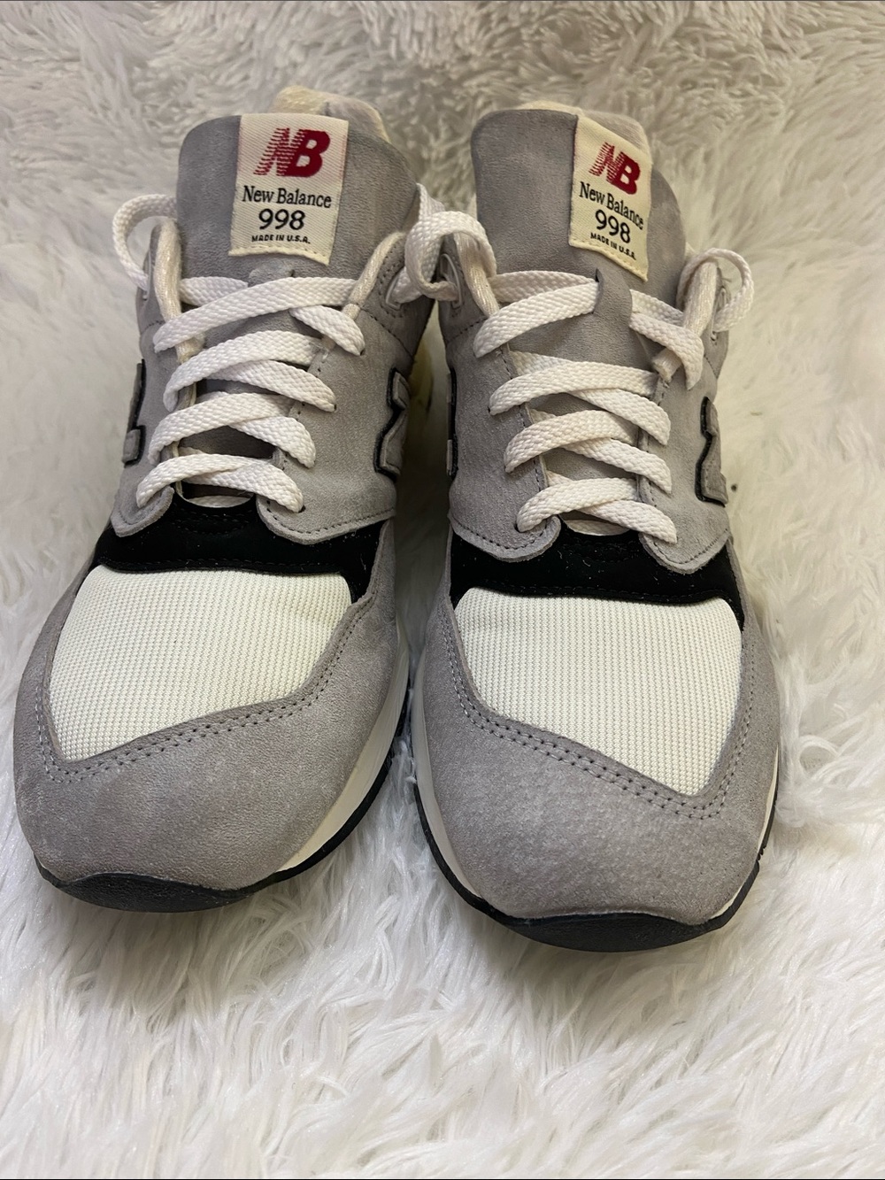 New Balance Gray, White & Black Men's 998 Suede Mesh Low Top Sneakers.Size-11.5 - Picture 6 of 11